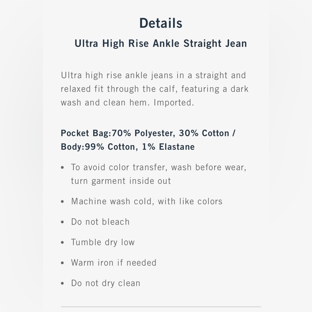 Abercrombie Ultra High Rise Straight Jean - Picture 4 of 4